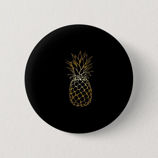 Ananas Strandurlaub Tropisches Fruchtgeschenk  Button (Vorderseite)