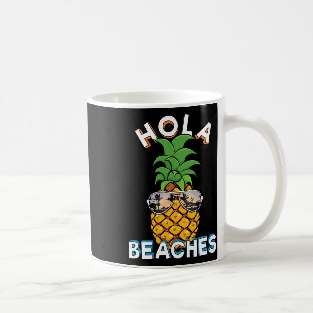 Ananas Sungles Hola Strand Funny Beach Vacatio Kaffeetasse (Rechts)