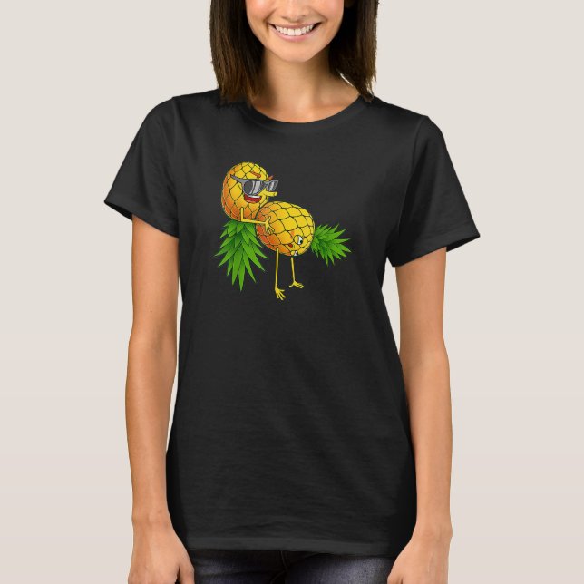 Ananas-Swinger auf den Kopf für Frauen und Männer T-Shirt (Vorderseite)