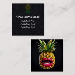 Ananas Swinger Calling Card Quadratische Visitenkarte