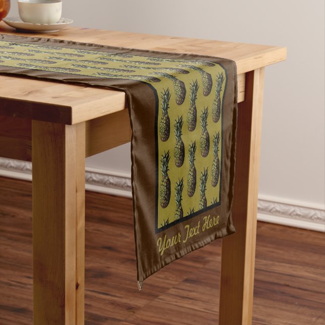 Ananas Table Runner - Optionale Personalisierung Kurzer Tischläufer (Beispiel)