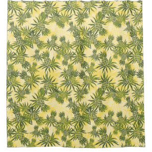 Ananas-Tarnmuster Hawaiian Tropical Aloha-Hemd Duschvorhang