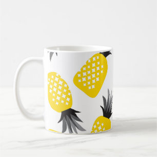 Ananas Textur, Vintages Sommermuster. Kaffeetasse