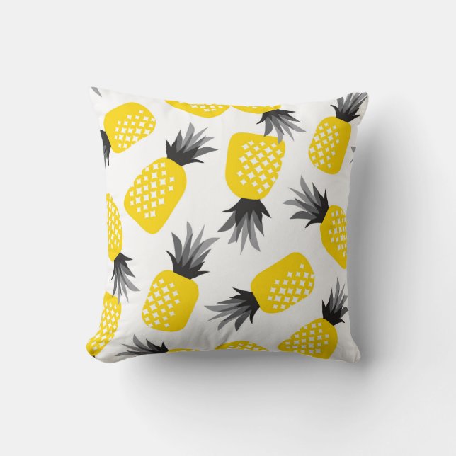Ananas Textur, Vintages Sommermuster. Kissen (Vorderseite)