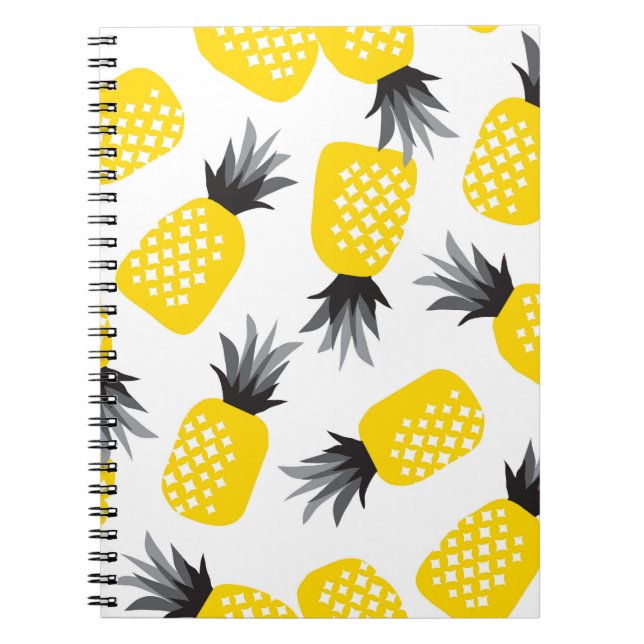 Ananas Textur, Vintages Sommermuster. Notizblock (Vorderseite)