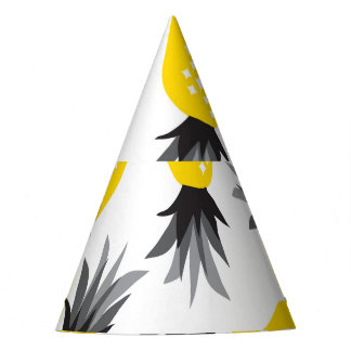 Ananas Textur, Vintages Sommermuster. Partyhütchen