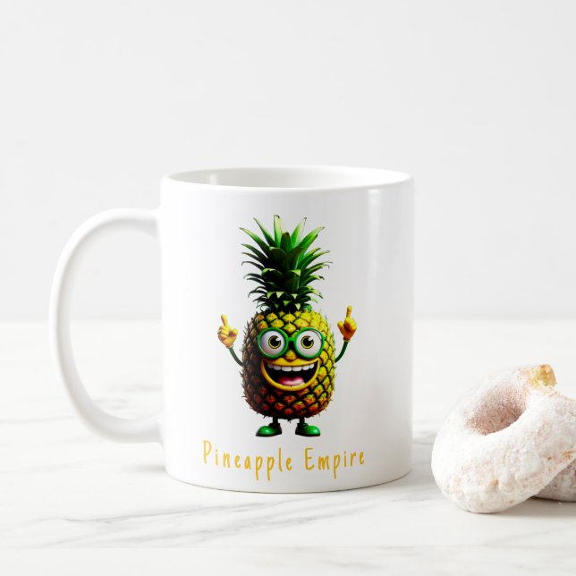 Ananas the Adventurer - Ananas Empire Kaffeetasse (Mit Donut)