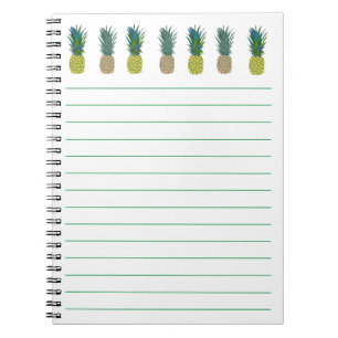 Ananas-Themen-Notizbücher mit Linien Notizblock