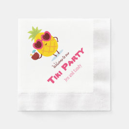 Ananas Tiki Party Personalisiert Napkins Luau Serviette