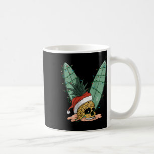 Ananas-Totenkopf-Weihnachten im Juli-Santa-Mütze f Kaffeetasse