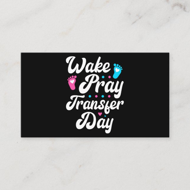 Ananas Transfer Day IVF Embabys Weckte Pray Tran Visitenkarte (Vorderseite)