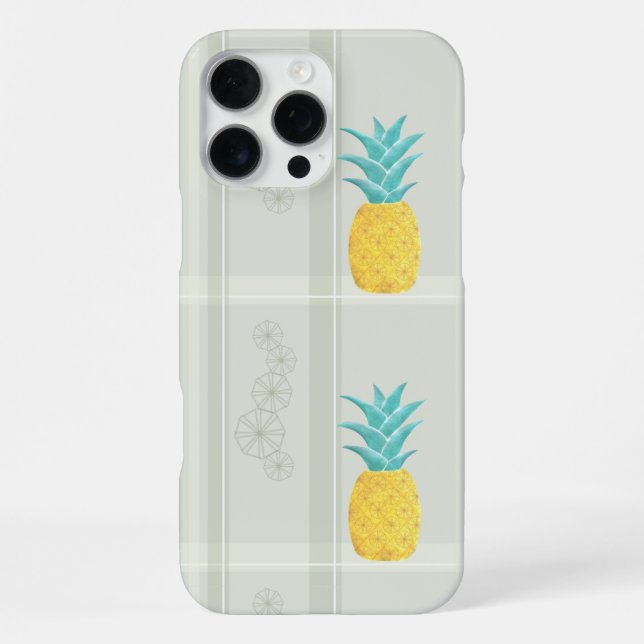 Ananas trifft Kariert iPhone Hülle (Rückseite)