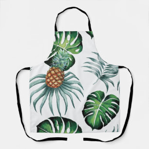 Ananas-Tropen-Wasserfarben-Dschungel-Palm-Muster Schürze