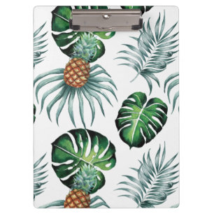 Ananas-Tropen-Watercolor-Dschungel-Palm-Muster Klemmbrett