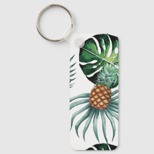 Ananas-Tropen-Watercolor-Dschungel-Palm-Muster Schlüsselanhänger