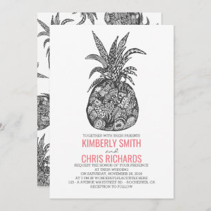 Ananas Tropical Beach Hochzeit Einladung