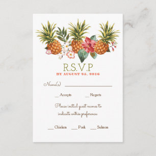 Ananas Tropical Beach Hochzeit uAwg RSVP Karte