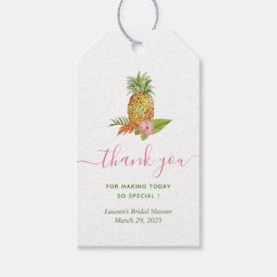 Ananas Tropical Brautparty Danke Geschenkanhänger