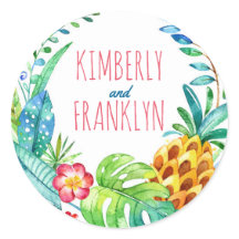 Ananas Tropical Palms Beach Hochzeit