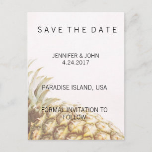 Ananas Tropical Save the Date Cards Ankündigungspostkarte