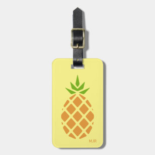 Ananas Tropical Summer Custom Monogram Option Gepäckanhänger