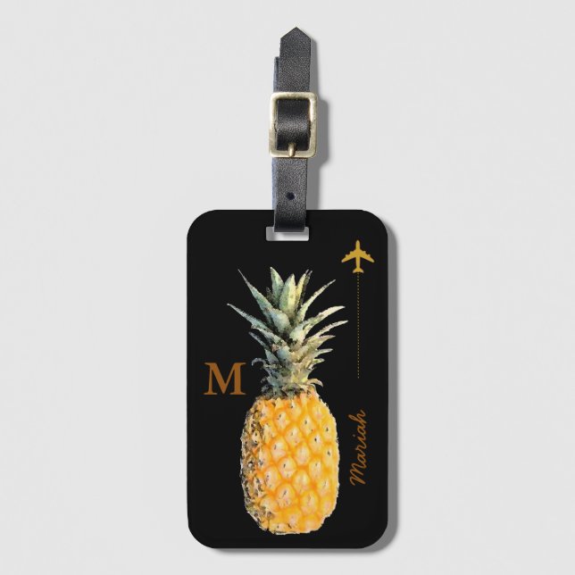 Ananas tropisch gepäckanhänger (Vorderseite Vertikal)
