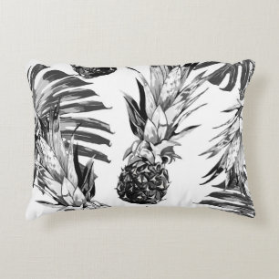 Ananas, tropische Dschungel-Blätter. Schöne Naht Dekokissen