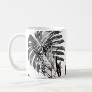 Ananas, tropische Dschungel-Blätter. Schöne Naht Kaffeetasse