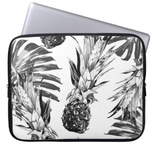 Ananas, tropische Dschungel-Blätter. Schöne Naht Laptopschutzhülle