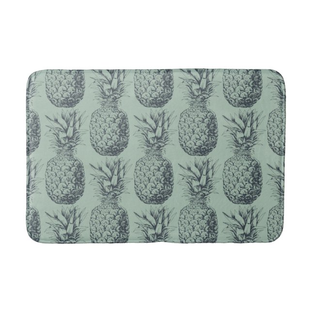 Ananas, tropische Fruchtmuster Badematte (Vorderseite)