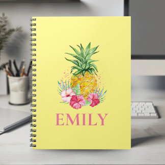 Ananas Tropischer Aloha Hawaii Personalisierter Na Notizblock