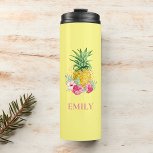 Ananas Tropischer Aloha Hawaii Personalisierter Na Thermosbecher