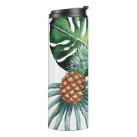 Ananas-Tropisches-Aquarell-Dschungel-Palm-Muster