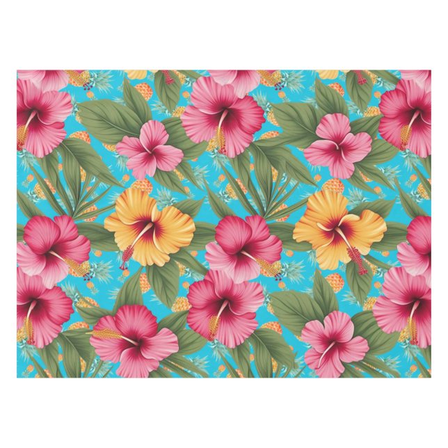 Ananas tropisches Blütenbild Tischdecke (Vorderseite (Horizontal))