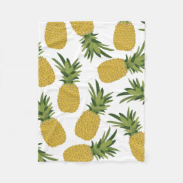 Ananas tropisches Fruchtdesign Fleecedecke