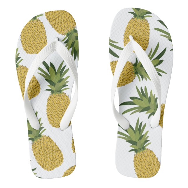 Ananas tropisches Fruchtmuster Flip Flops (Fußbett)