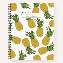 Ananas tropisches Fruchtmuster Notizbuch