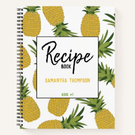 Ananas Tropisches Fruchtmuster Rezept Kochbuch Notizbuch