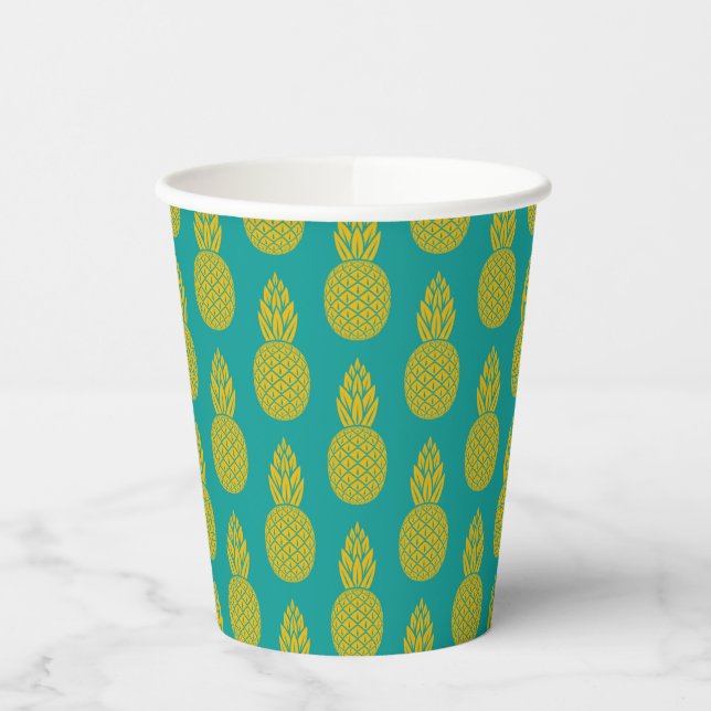 Ananas Tropisches Obst Pappbecher (Links)