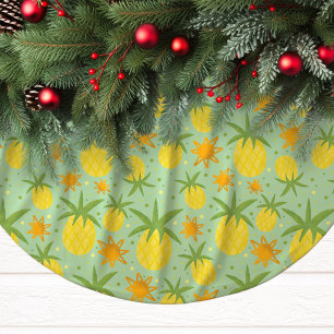 Ananas Tropisches Weihnachtsfest Polyester Weihnachtsbaumdecke