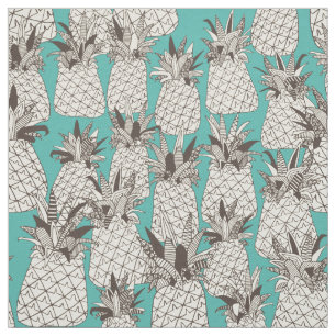 Ananas-Türkismeer Stoff