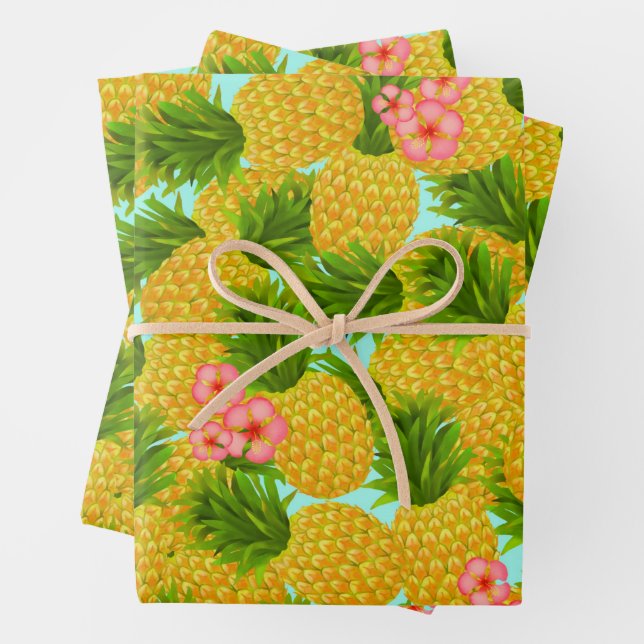 Ananas-Umschlagpapier Geschenkpapier Set (Beispiel)