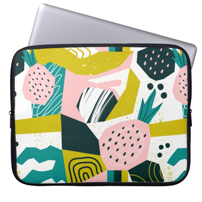 Ananas und andere Formen, Flecken, d Laptopschutzhülle (Vorderseite)