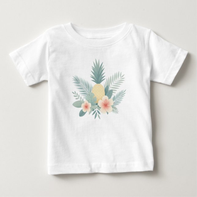 Ananas und Hawaii Baby T-shirt (Vorderseite)