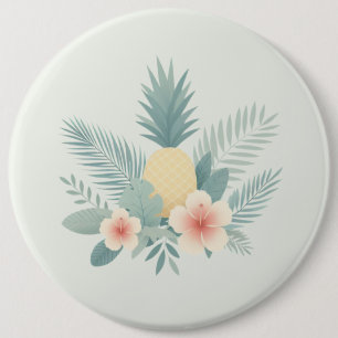 Ananas und Hawaii Button