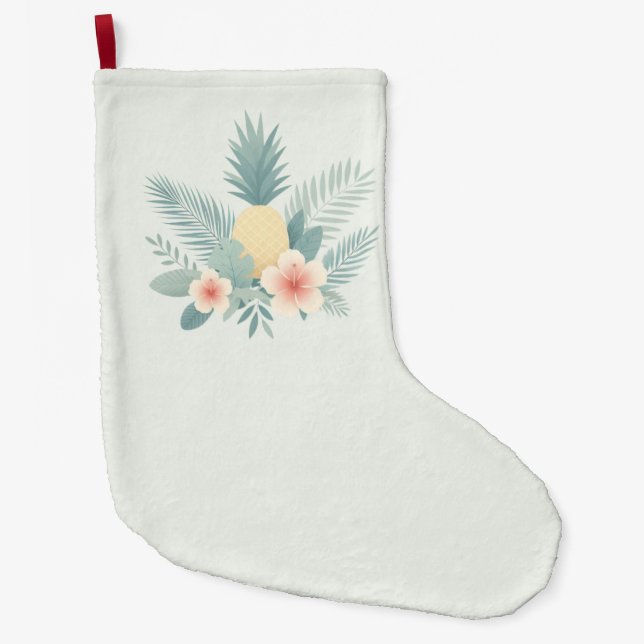 Ananas und Hawaii Großer Weihnachtsstrumpf (Vorderseite)