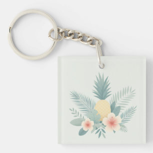 Ananas und Hawaii Schlüsselanhänger