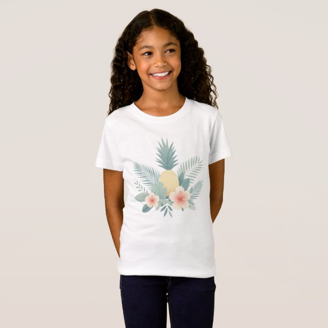 Ananas und Hawaii T-Shirt (Vorne ganz)