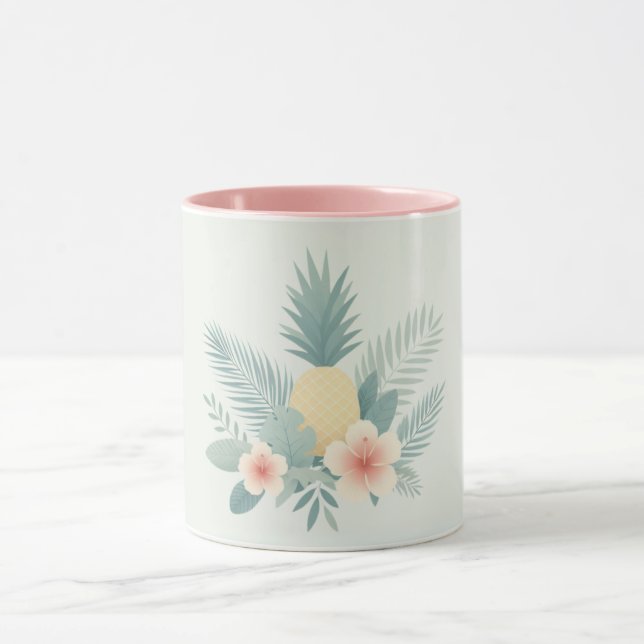 Ananas und Hawaii Tasse (Zentrum)