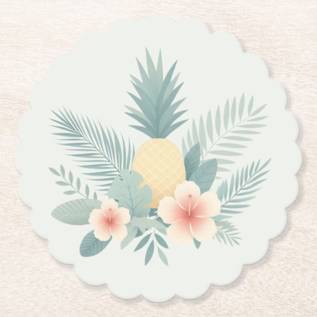 Ananas und Hawaii Untersetzer (Vorderseite)